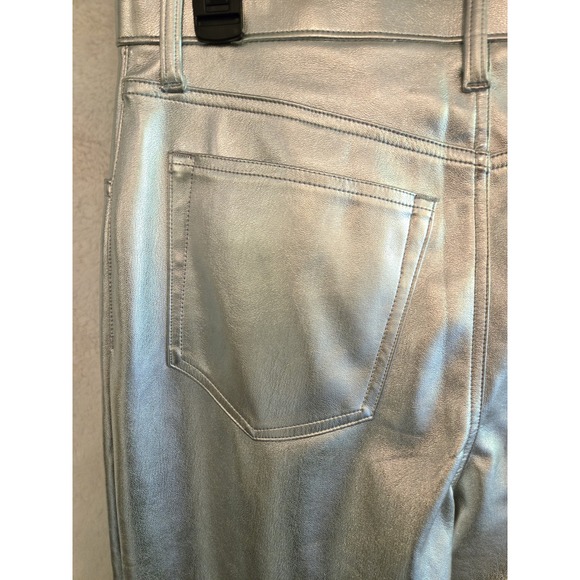 Abercrombie & Fitch  90's Relaxed High Rise Shiny Silver Pants‎ 29/8 Womens  8 - Picture 6 of 15